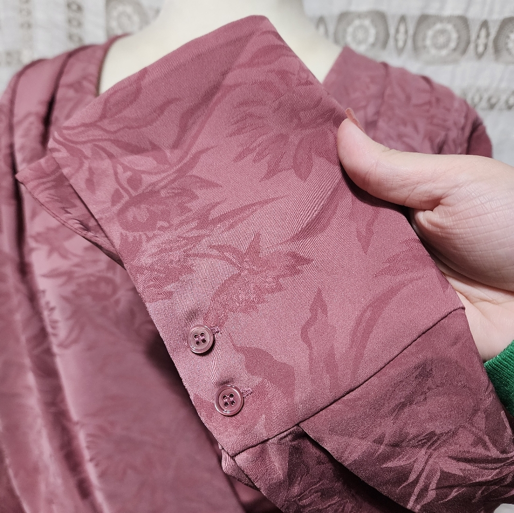 Favorite Daughter Floral Wrap Blouse in Dusty Rose - Picture 3 of 6